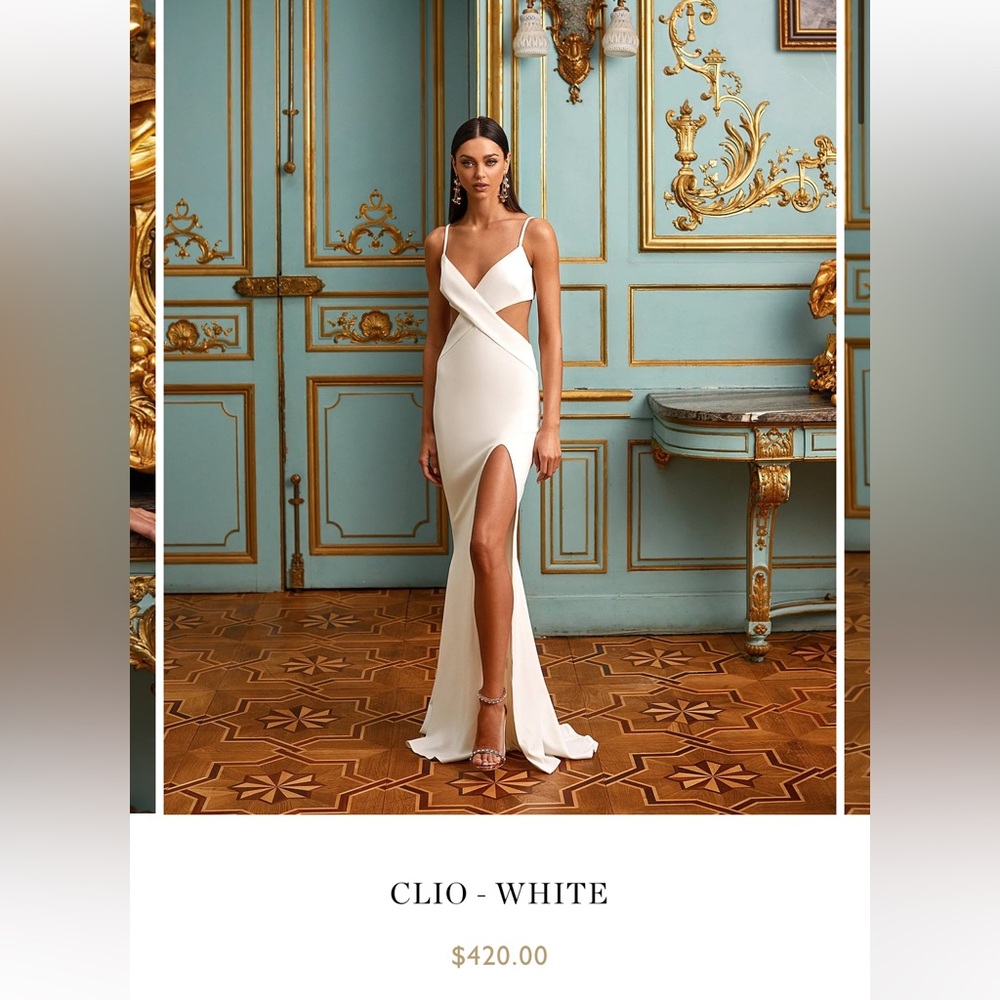 Alamour The Label White Backless Dress